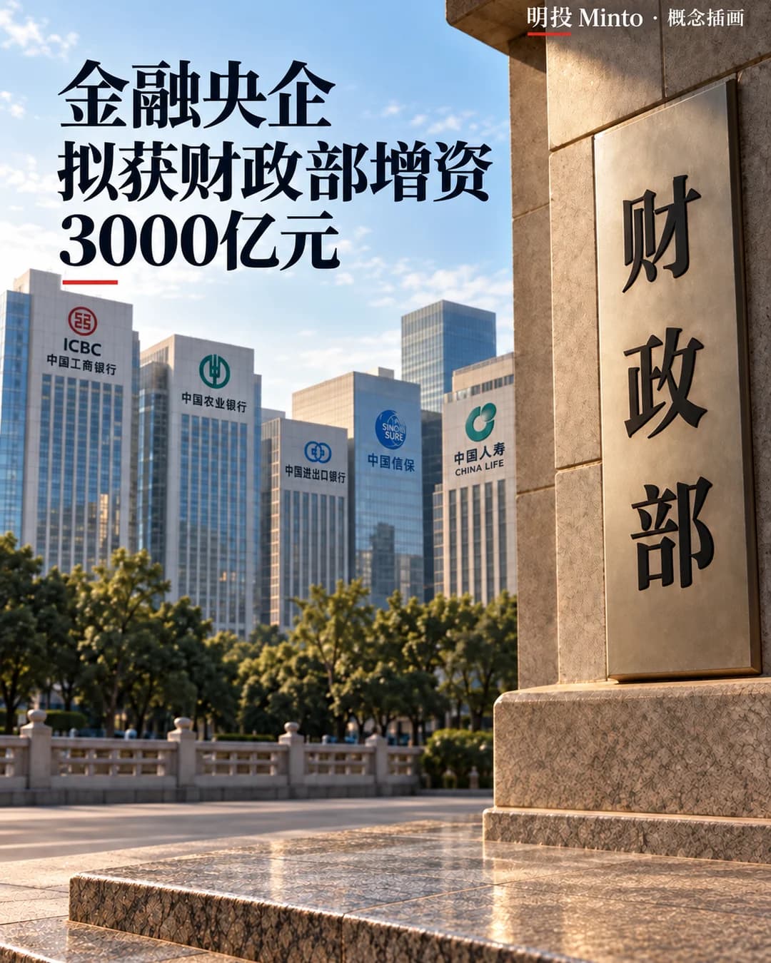 金融央企拟获财政部增资3000亿元,会带来哪些变化?