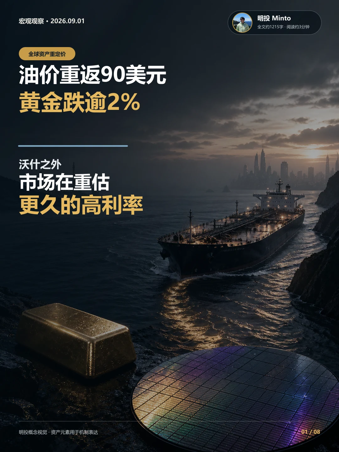 油价重返90美元,黄金跌超2%:沃什之外,市场在重估更久的高利率